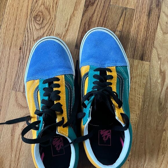 Vans Sneakers in Blue, Green, and Yellow - Picture 2 of 7